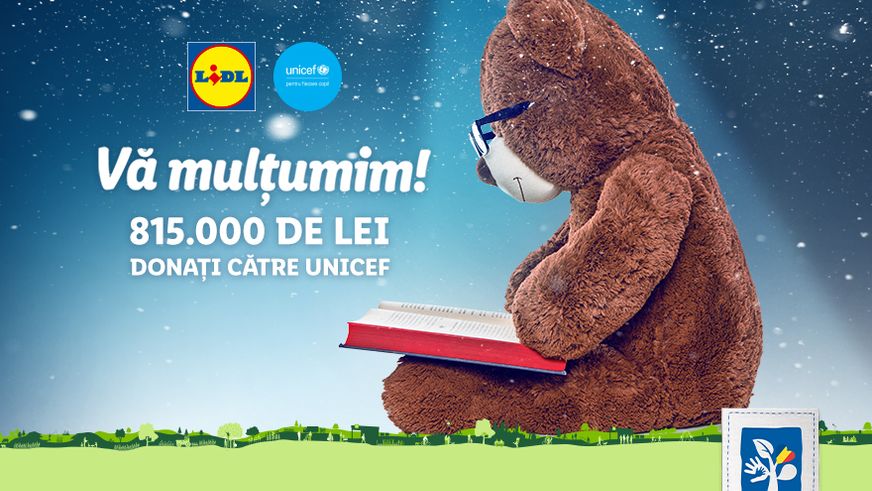 Lidl susține accesul la educație de calitate pentru copiii din medii vulnerabile și donează cu sprijinul clienților săi 815.000 de lei către UNICEF