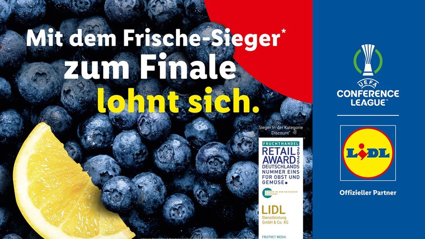 UEFA Conference League Finale: Lidl bringt den Frische-Kick nach Leipzig