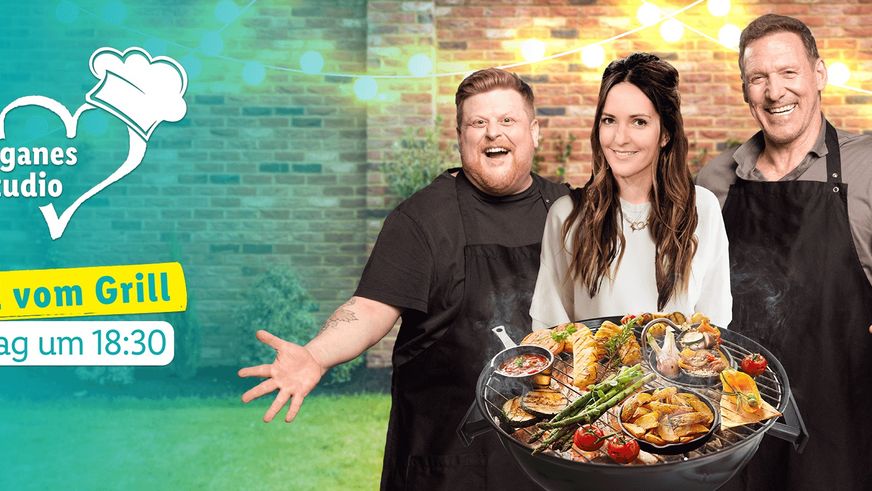 Grillen mit Ralf Moeller, Timo Franke und Johanna Klum bei „Lidls Veganem Kochstudio“ im Livestream