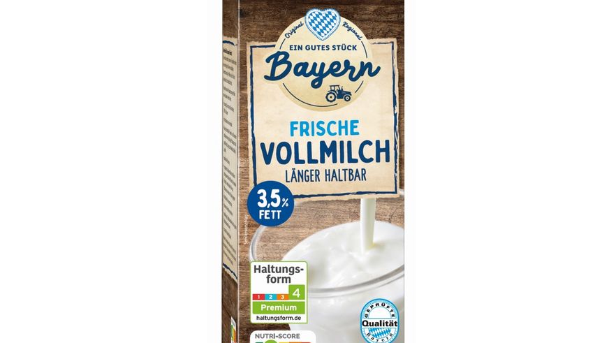 „Ein gutes Stück Bayern“-Milch von Lidl wird klimaeffizient. Lidl fördert bayerische Landwirte bei der Einsparung produktbezogener Treibhausgasemissionen.