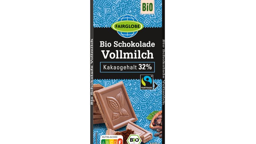 Die "Fairglobe Bio Schokolade Vollmilch Kakaogehalt 32 %" erhielt bei der Stiftung Warentest die Note "Gut"