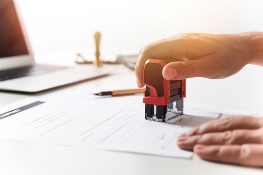 Formulare die gestempelt werden