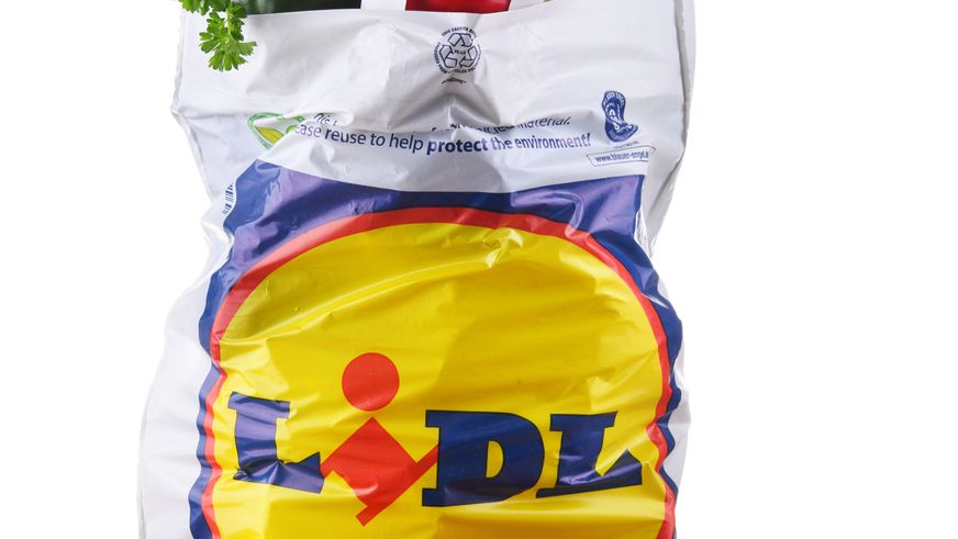 Zöldség-gyümölcs Lidl-ös szatyorban