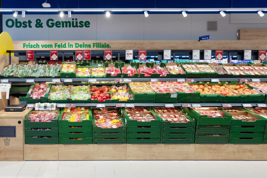 Innenbereich Obst & Gemüse Lidl Filiale Gralla