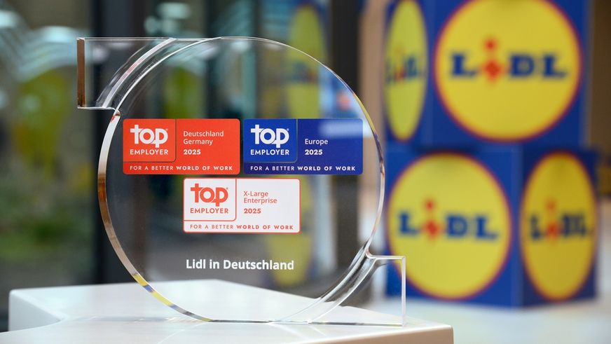 Attraktiver Arbeitgeber: Lidl in Deutschland ist zum vierten Mal in Folge Top Employer