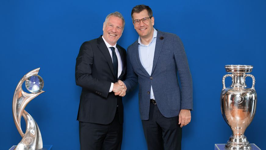 Guy-Laurent Epstein, Marketing direktor UEFA, Jens Thiemer, Chief Customer Officer Lidl International