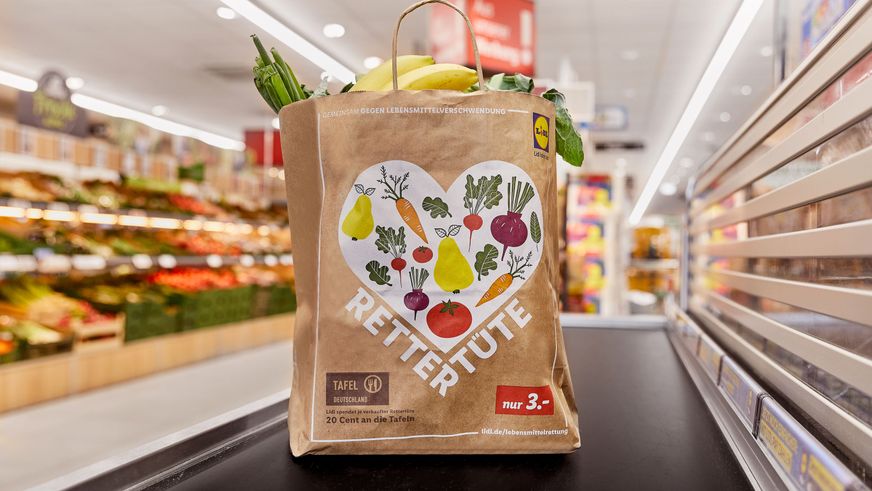 Lidl unterstützt die Tafeln in Deutschland mit jeder verkauften Rettertüte