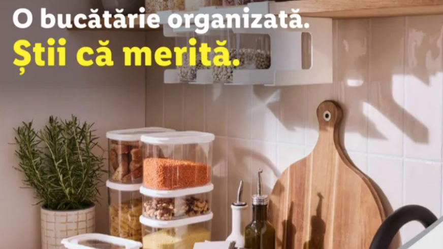 Lidl continuă inițiativa pentru reducerea risipei alimentare și aduce în magazine produse pentru organizarea bucătăriei și a frigiderului la prețuri accesibile