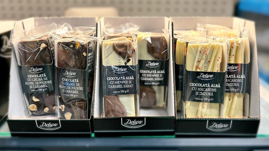 Inovație locală în categoria ciocolatelor premium: Lidl extinde marca proprie Deluxe cu trei noi sortimente de ciocolată fabricate în România