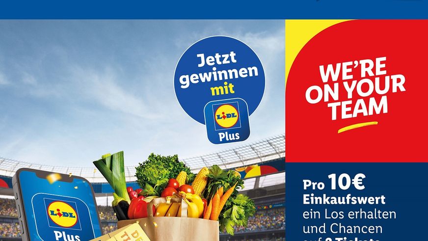 Exklusive Verlosung bei Lidl Plus: 10.000 Fußballtickets für UEFA EURO 2024 TM zu gewinnen | Foto: Lidl