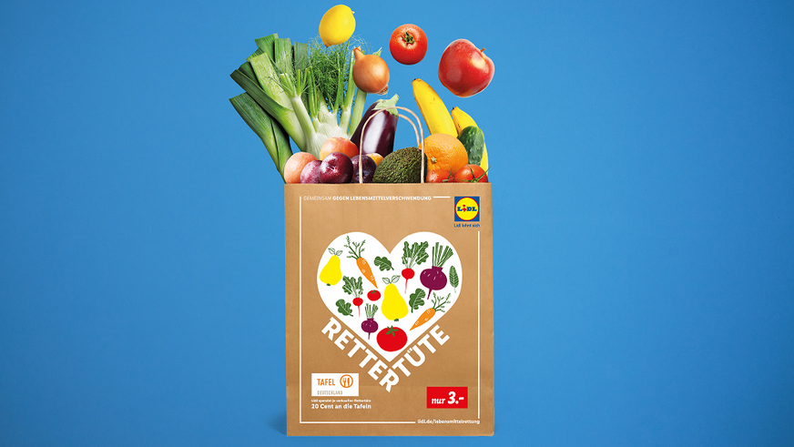 Zwei Jahre Rettertüte: Lidl-Kunden retten 45.000 Tonnen Obst und Gemüse