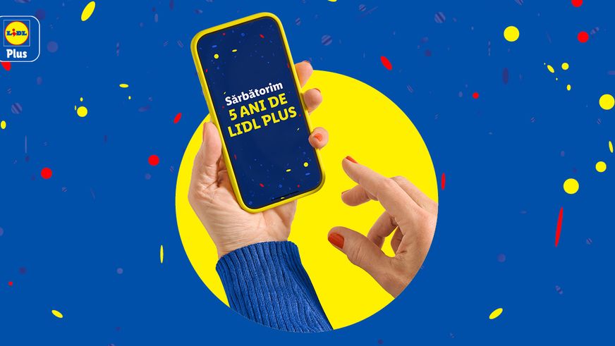 5 ani de Lidl Plus sărbătoriți cu oferte, reduceri și premii pentru clienți. Știi că merită.