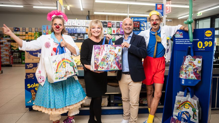 CliniClowns in Lidl Filiale