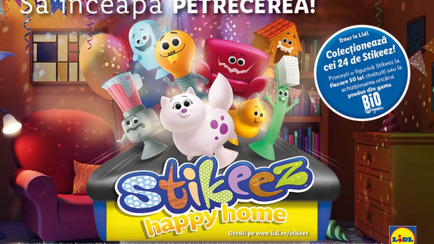 Lidl lansează noua colecție Stikeez Happy Home, împreună cu primul filtru pentru Instagram sub forma unui joc animat