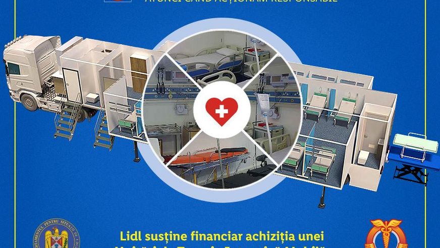 Fundația pentru SMURD, cu sprijinul LIDL România, achiziționează o unitate de terapie intensivă mobilă
