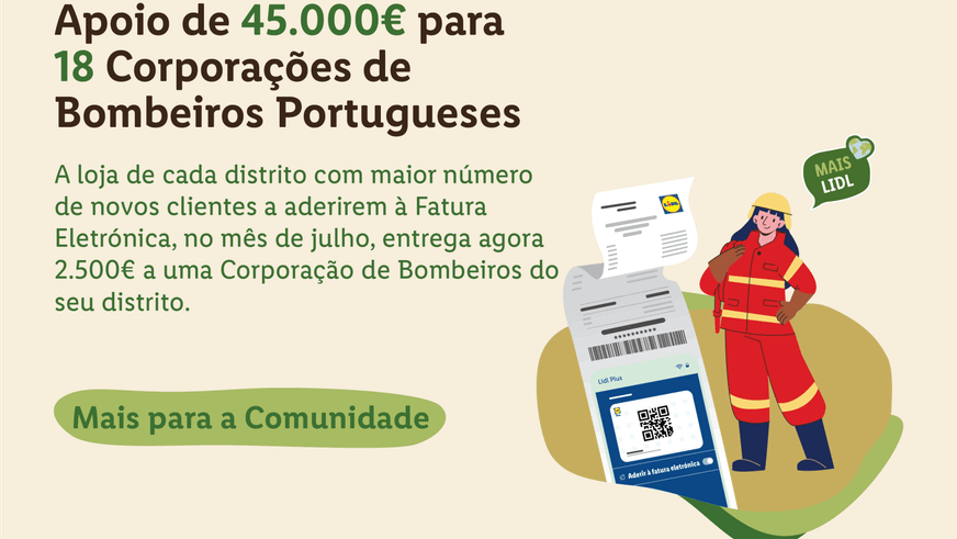 Lidl Portugal apoia Bombeiros Portugueses