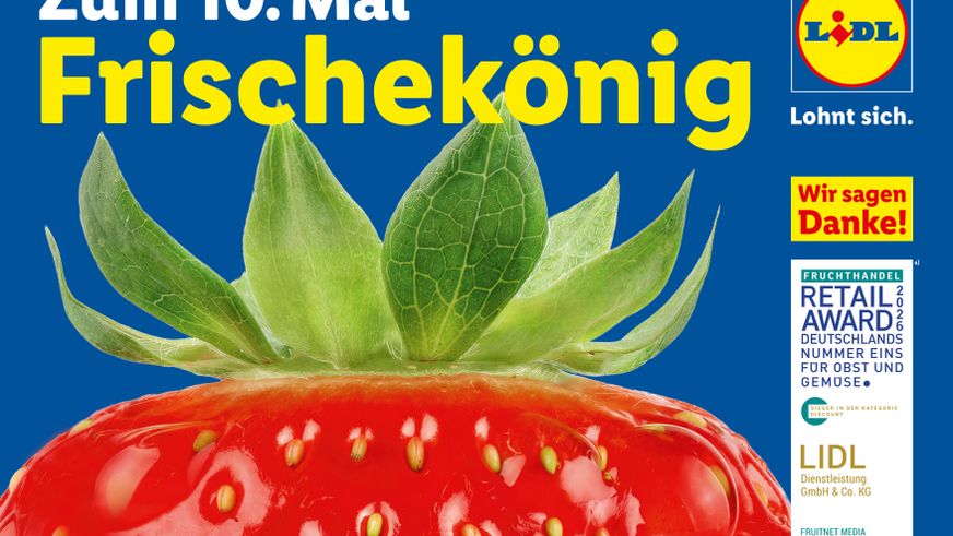 Frischekönig feiert Jubiläum: Lidl gewinnt zum zehnten Mal den Retail Award