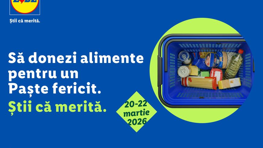 Lidl România invită clienții să se alăture colectei de alimente din magazinele sale, în perioada 20-22 martie