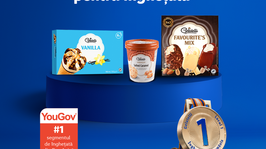 Lidl și Gelatelli, lideri în categoria de înghețată din România, conform YouGov® 2025