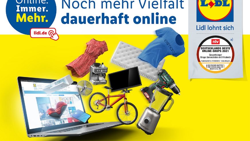 Dauerhafte Vielfalt bei Lidl.de: Schlaf-, Kinder-, Küchen- und Werkstattwelt im Fokus der Onlineshop-Kampagne von Lidl