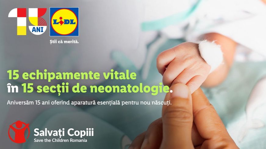 Din prima secundă, acolo pentru ei: Lidl România donează peste 3,2 milioane de lei pentru dotarea a 15 secții de neonatologie din România