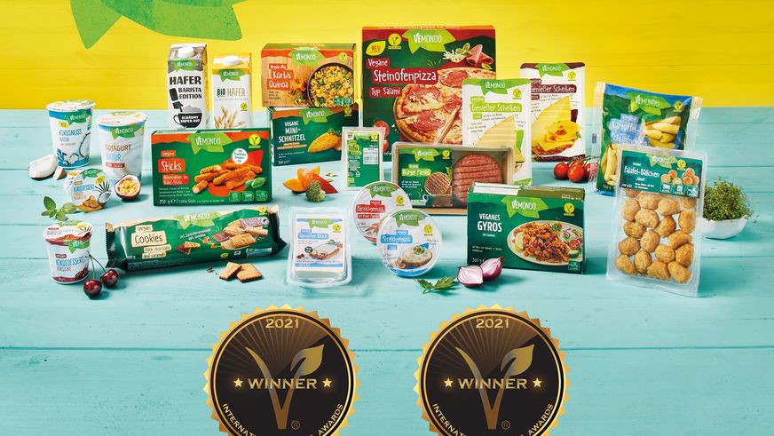 Lidl räumt bei den „International V-Label Awards“ doppelt ab: Vemondo-Produktlinie gewinnt in den Kategorien „Nachhaltigkeit“ und „Special Consumer Award“. | Foto: Lidl